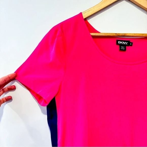 DKNYC Pink silk stretch drawstring dress - Picture 6 of 7